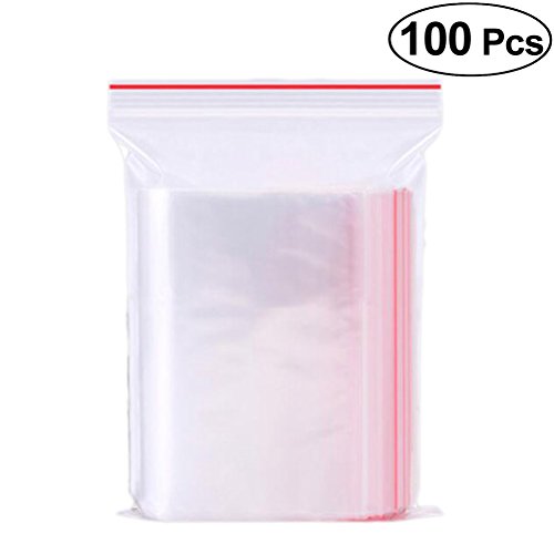 Vosarea 100pcs Bolsas Ziplock plástico Transparente Auto-étanchéité 10 x 15 cm