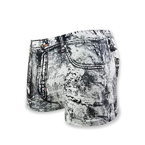 waotier Calzoncillos Hombre De Verano Sexy Denim Impreso Dollar Pocket Boxer Shorts Pantalones Ropa Interior De Mezcla De AlgodóN Deportivo MáS TamañO Tejido BóXer (XXXL,White)