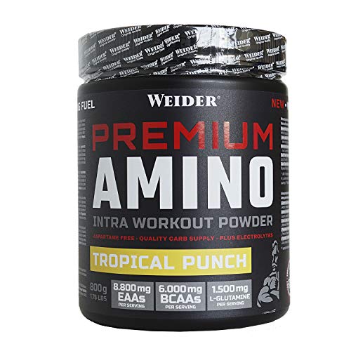 Weider Premium Amino Power 800 g Tropical. Con aminoácidos esenciales y electrolitos. Perfecto Intraentreno.