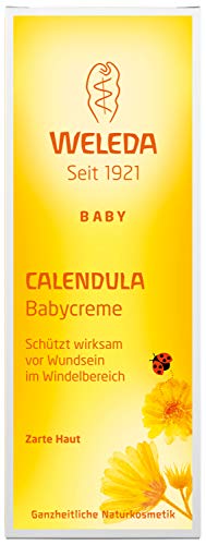 Weleda Crema de caléndula para bebés, ungüento para heridas de cosméticos naturales para la protección de la piel sensible del bebé en el área del pañal, la piel irritada y el dolor (1 x 75 ml)