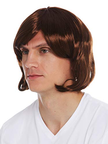 WIG ME UP- 2623-P33 Peluca Carnaval Halloween Hombres Edad Media trovador Cantante de schlager Peinado Trashy Fail