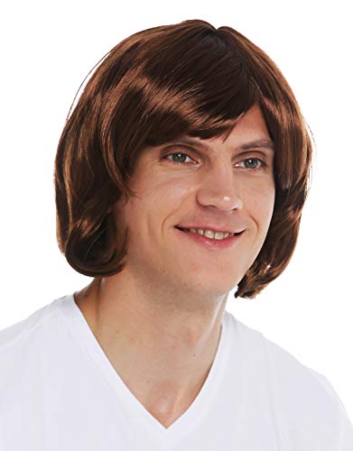 WIG ME UP- 2623-P33 Peluca Carnaval Halloween Hombres Edad Media trovador Cantante de schlager Peinado Trashy Fail