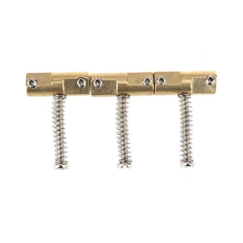 Wilkinson WTB Estilo Vintage 2-1/8" Espaciado de Cuerdas Compensadas Tele Guitarra Selletas de Latón para Fender Telecaster, Oro