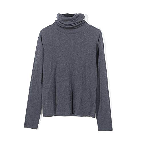 WJCRYPD Otoño E Invierno Nueva Pila De La Mujer Suéter Suéter De Cuello De Manga Larga Color Puro Suéter Básico Blusa-Star Orquídea Tienda de qf (Color : Star Orchid, Size : One Size)