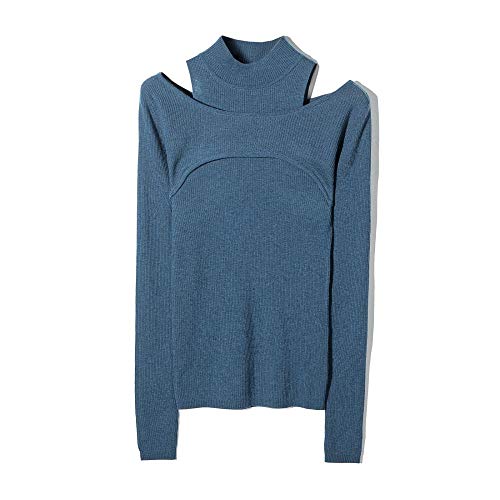 WJCRYPD Temperamento Blusa De Las Mujeres del Otoño Y La Mitad De Cuello Alto Suéter De Invierno Todo-fósforo Delgado Suéter Gris Oscuro-Mujeres Tienda de qf (Color : Star Orchid, Size : One Size)