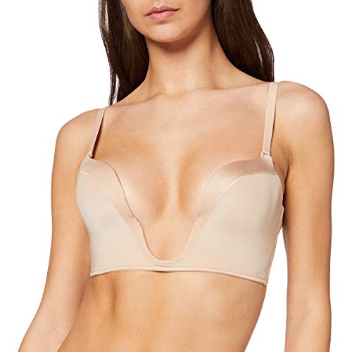 Wonderbra Ultimate Plunge, Sujetador con Escote Para Mujer, Beige (Skin), 95D (Talla fabricante: 95D)