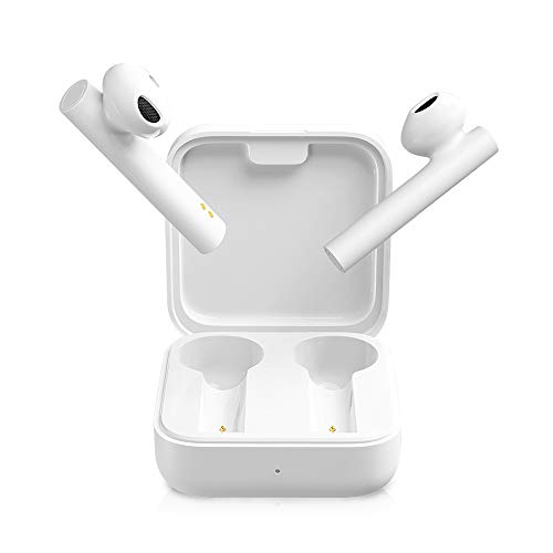 Xiaomi Mi True Wireless Earphones 2 Basic Auriculares Inalámbricos Bluetooth, Control Tactil Auricular, Bluetooth 5.0, Estéreo, Micrófono Dual Reducción de Ruido de Llamada, Blanco