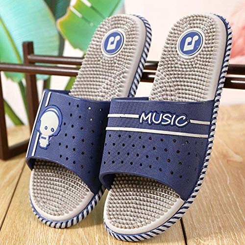 ypyrhh Sandalia Cómoda Clásica,Masaje casa Interior Sandalias y Zapatillas,Zapatillas Antideslizantes de Suela Blanda-Blue_36,Tongs Noires pour Femmes