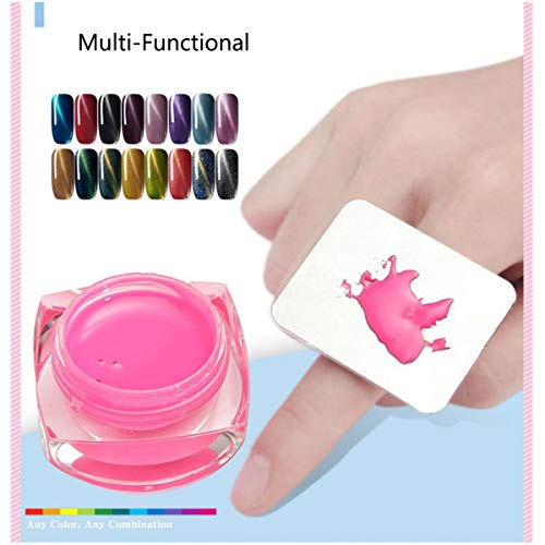 Yueser 3 Piezas Paleta de Mezcla de Maquillaje Uñas Arte Paleta Anillo de Acero Inoxidable para Sombra de Ojos/Pestañas/Lápices Labiales/DIY Uñas Arte Herramienta