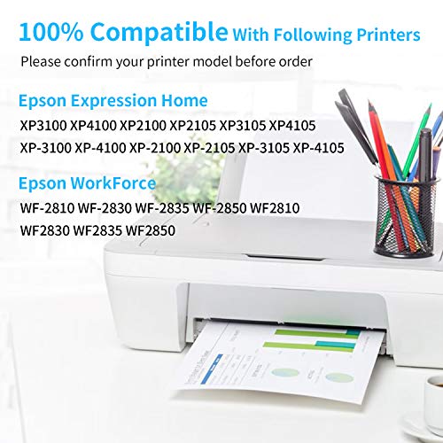 Zambrero 603 XL Reemplazo para Epson 603XL Cartuchos de Tinta Compatiable con Epson Expression Home XP-2100 XP-2105 XP-3100 XP-3105 XP-4100 XP-4105, WorkForce WF-2810 WF-2830 WF-2835 WF-2850 (2 BK)