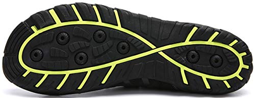 Zapatos de Agua para Buceo Snorkel Surf Piscina Playa Vela Mar Río Aqua Cycling Deportes Acuáticos Calzado de Natación Escarpines para Hombre Mujer,019 Negro,42