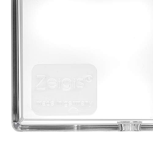 Zeigis® - Soporte de pared para folletos de largo DIN, con orificios para taladrar, para folletos o catálogos, de montaje en pared, transparente