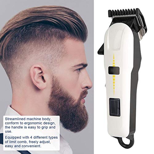 Zerodis 110-240V LED Screen Hair Clipper Electric Haircut Trimmer Hair Clippers Set Hair Cut Trimmers Herramienta de peluquería para Uso Familiar(Enchufe de la UE)