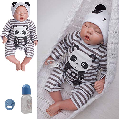 ZIYIUI 20 pulgadas 50cm Muñecas Reborn Bebé Niño Vinilo Silicona Suave Realista Hecho a Mano Niño Recién Nacido Niño Dormido Juguetes Magnéticos Baratos Regalos de Navidad Reborn Dolls