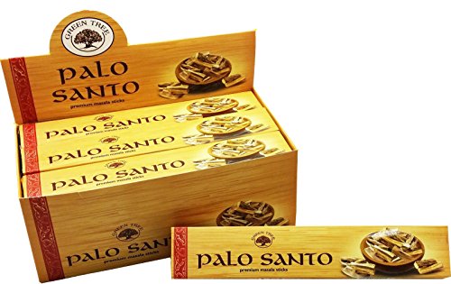 12 x palo santo Árbol Verde Premium – Varitas de incienso (12 paquetes de 12 unidades) 15 g