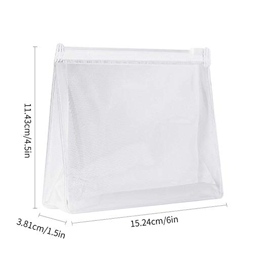 15 bolsas de plástico transparente de PVC pequeño organizador de cosméticos con cierre de cremallera para vacaciones, viajes, baño y organización bolsa de maquillaje impermeable