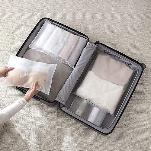 16Pcs Organizadores de Embalaje de Viaje, Bolsas de Almacenamiento de Viaje para ropa Multifuncional Impermeable Transparente Bolsa de Cosméticos Ropa Interior Zapatos Embalaje Conjunto de Bolsa