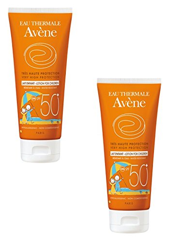 2 Avene Solar Leche Niños Spf 50 + 250 mlx2 fotoprotettore rayos UVA UVB sin perfume, siliconi y parabeni