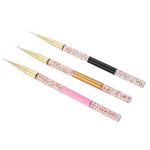 3pcs Nail Art Dotting Pen, Head Wax para Nail Art, Nail Picker para acrílico Mango de cristal Gema Recoger aplicador de uñas Rhinestone Dotter Tool, autoadhesivo Nail Art Tool