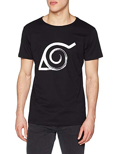 ABYstyle - Naruto Shippuden - Camiseta - Konoha - Hombre - Negro (S)