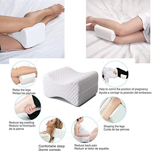 AIMO Spain Almohada cojín para piernas ortopédico de Rodilla KP-001, Facilita el Dormir de Lado, Alivia Dolores de Espalda y Caderas