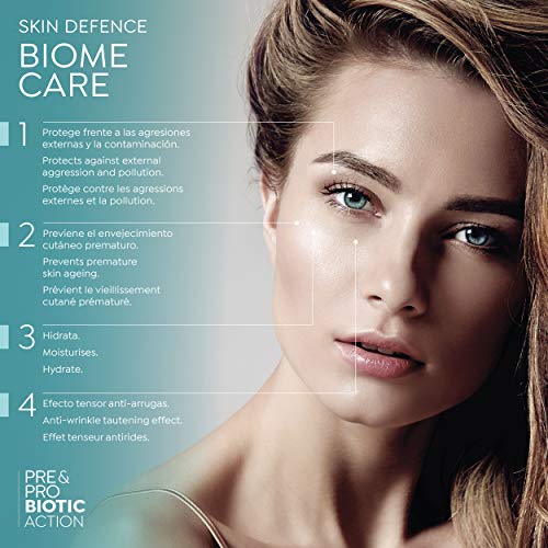 AINHOA Biome Care - Contorno de Ojos Defensa Antipolución 15 ml – Tratamiento Protección Antiedad Hidratante con Acción Prebiótica y Probiótica para Mujer.