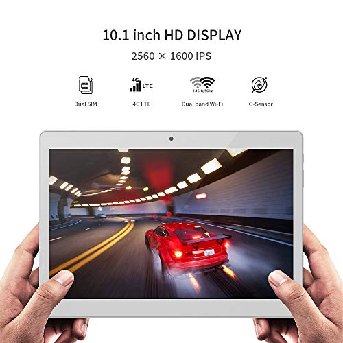 ALLDOCUBE M5X 4G Tablet PC, 10.1 Pulgadas 2560x1600, MTK X27 Deca Core, 4GB RAM y 64GB ROM, Android 8.0, Doble cámara Frontal 2 MP Trasera 5 MP, GPS,Bluetooth 4.2, Color Plateado