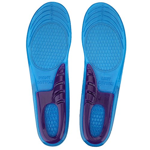 Alomejor Gel Deportes Plantillas Mujeres Hombres Zapatos Pad Masaje Ortopédico Amortiguación Desodorante Militar Suave Cómodo Silicona Plantillas Anti-Golpes Insloes(S (33-37))