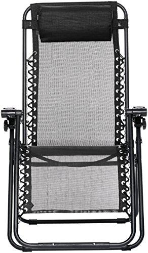 AmazonBasics Silla Gravedad Cero, Negra