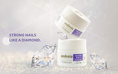 Andreia Professional Profection - Gel duro 2 en 1 - Gel de construcción bifásico - Blanco 22g