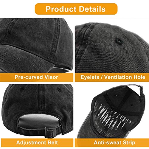 ANIDOG Boxer Dog Unisex Washed Ajustable Vintage Cowboy Hat Denim Gorras de béisbol Unisex