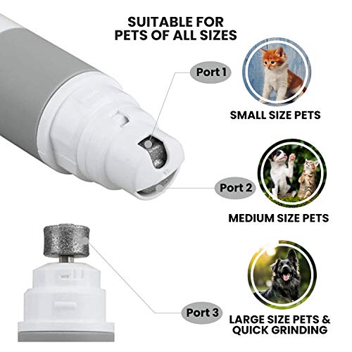 Animigo Lima de Uñas Eléctrico para Perros y Gatos - Cortauñas Eléctrico Profesional, con Batería Recargable USB y Cable, para Todo Tipo de Razas y Tamaños, Cortador Silencioso, Indoloro y Seguro