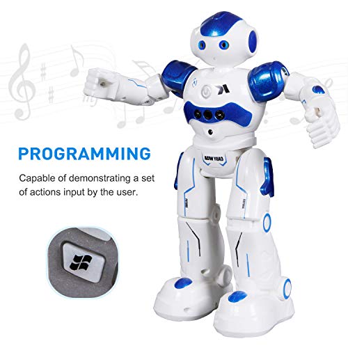 ANTAPRCIS Robot Juguete con Programación y Control de Gestos, Recargable RC Robot Inteligente, Robot de Control Remoto con Cantando y Bailando, Regalo para Niños