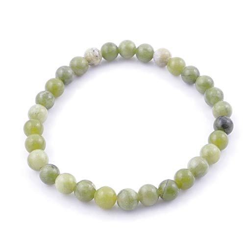 ARITZI – Pulsera elástica con Bolitas de Piedras Naturales con un diámetro de 6 mm - Vietnamita