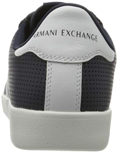 Armani Exchange AX Logo Box Sole Sneakers, Zapatillas para Hombre, Azul (Navy+Opt White A138), 42 EU