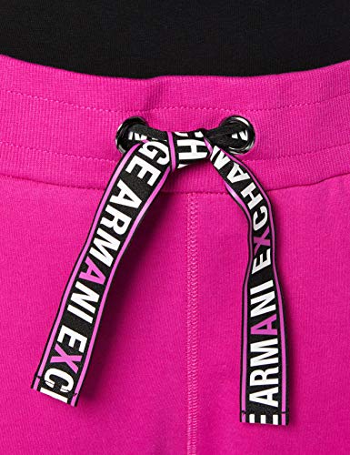 Armani Exchange Track Pant Pantalones, Rosa (Fuchsia Agate 1474), 46 (Talla del Fabricante: X-Large) para Mujer