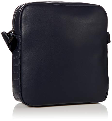 Armani Exchange - Zip Top Reporter, Bolso bandolera Hombre, Azul (Navy Navy), 24x7x22 cm (B x H T)