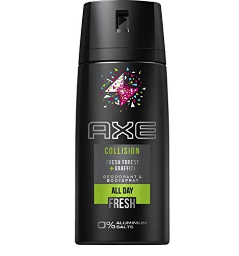 Axe Men Collision Fresh Forest & Graffiti - Desodorante para hombre (6 unidades, sin aluminio, 150 ml)