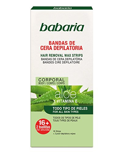 Babaria Bandas Cera Corporal Aloe Vera - 16 Unidades