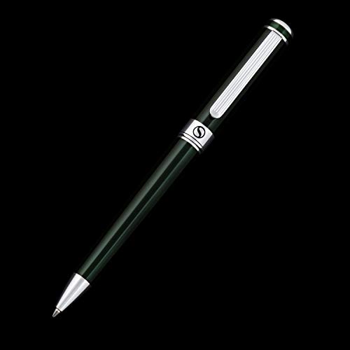 Ballpoint Pen by Scriveiner London - Stunning British Racing Green Pen with Chrome Finish, Schmidt Black Refill, Best Ball Pen Gift Set for Men & Women, Professional, Executive, Office, Nice Pens