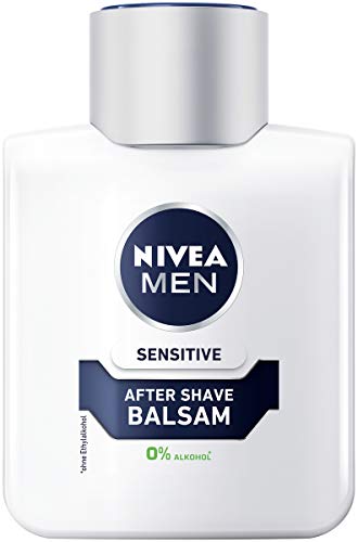 Bálsamo para después del afeitado Nivea Men Sensitive After Shave Balsam, paquete de 3 unidades (3 x 100 mililitros).