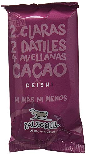 Barrita Energética Paleo 100% natural - Alta en proteínas - Avellanas, Cacao y Reishi (50g)