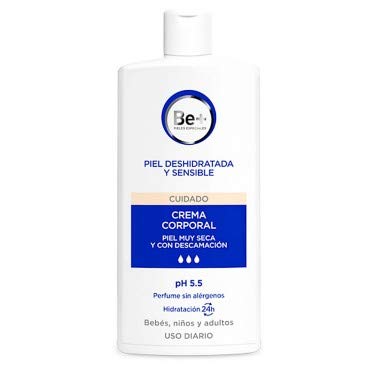 Be+ Piel Deshidratada y Sensible Crema Corporal Cuidado Piel Muy Seca Con Descamación, 1000ml