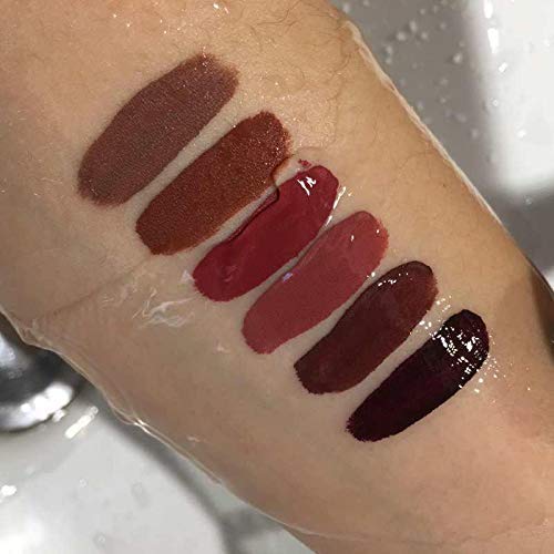 Beauty Glazed 6PCS Sexy Mate Brillo Labial, Lápiz Labial Líquido de larga Duración Hidratante Impermeable, Maquillaje Profesional para Bálsamo Labial