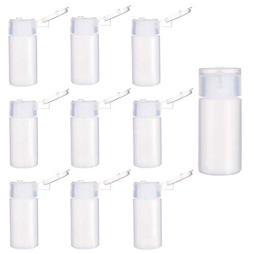 BENECREAT 10 Pack 30ml Botella Exprimible de Cosmético para Crema Facial Champú Loción Tubo de Plástico Transparente con Tapa Volteada