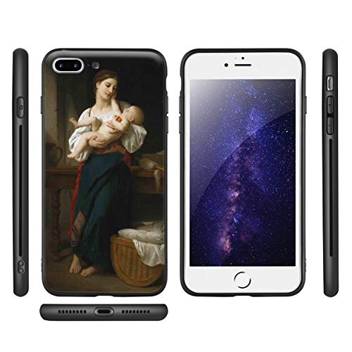 Berkin Arts William Adolphe Bouguereau para iPhone 7 Plus&iPhone 8 Plus/Caja del teléfono Celular de Arte/Impresión Giclee UV en la Cubierta del móvil(Premieres Curasses)