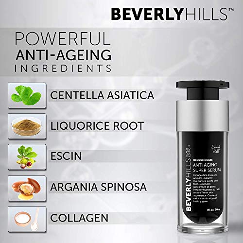 Beverly Hills - Supersérum Antiedad para Hombre, Edición Black (30 ml)