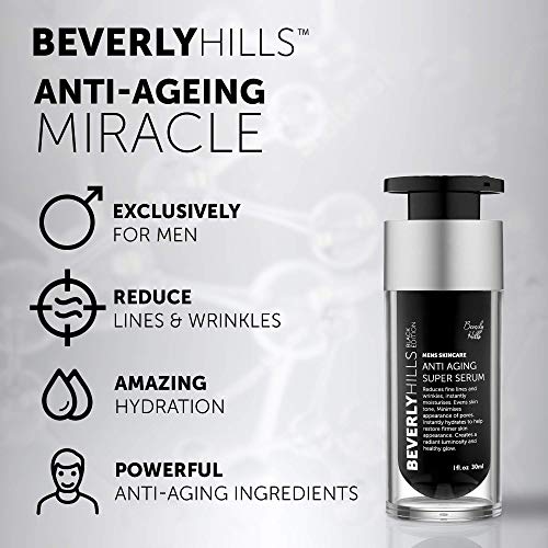 Beverly Hills - Supersérum Antiedad para Hombre, Edición Black (30 ml)