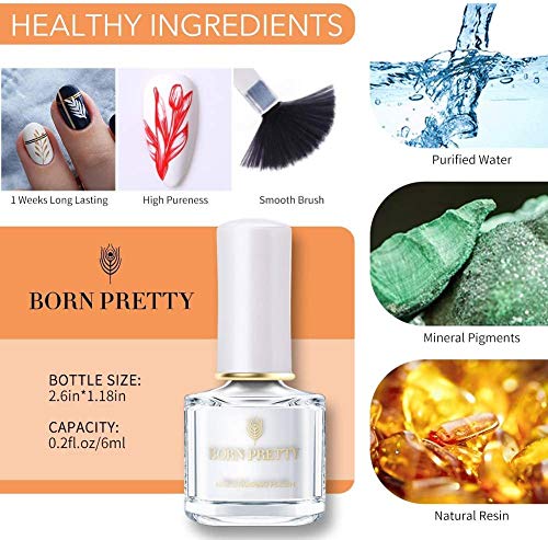 BORN PRETTY 6 ml Juego de esmaltes de uñas en 24 colores con tonalidades caramelos distintos para manicura estampada