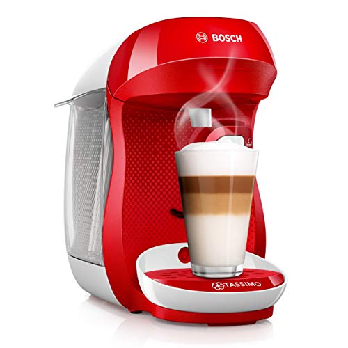 Bosch TAS1006 TASSIMO Happy Cafetera cápsulas, 1400 W, color rojo